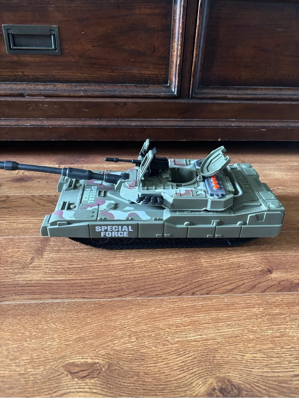 Green Camo Toy Tank - Kids Military Play